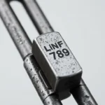 Detailed view of Link 789F metal connector emphasizing quality and robustness for industrial applications.