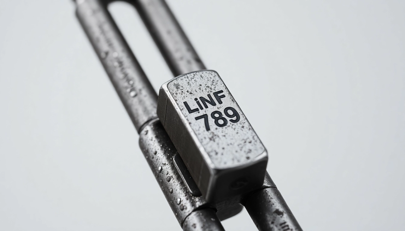 Detailed view of Link 789F metal connector emphasizing quality and robustness for industrial applications.