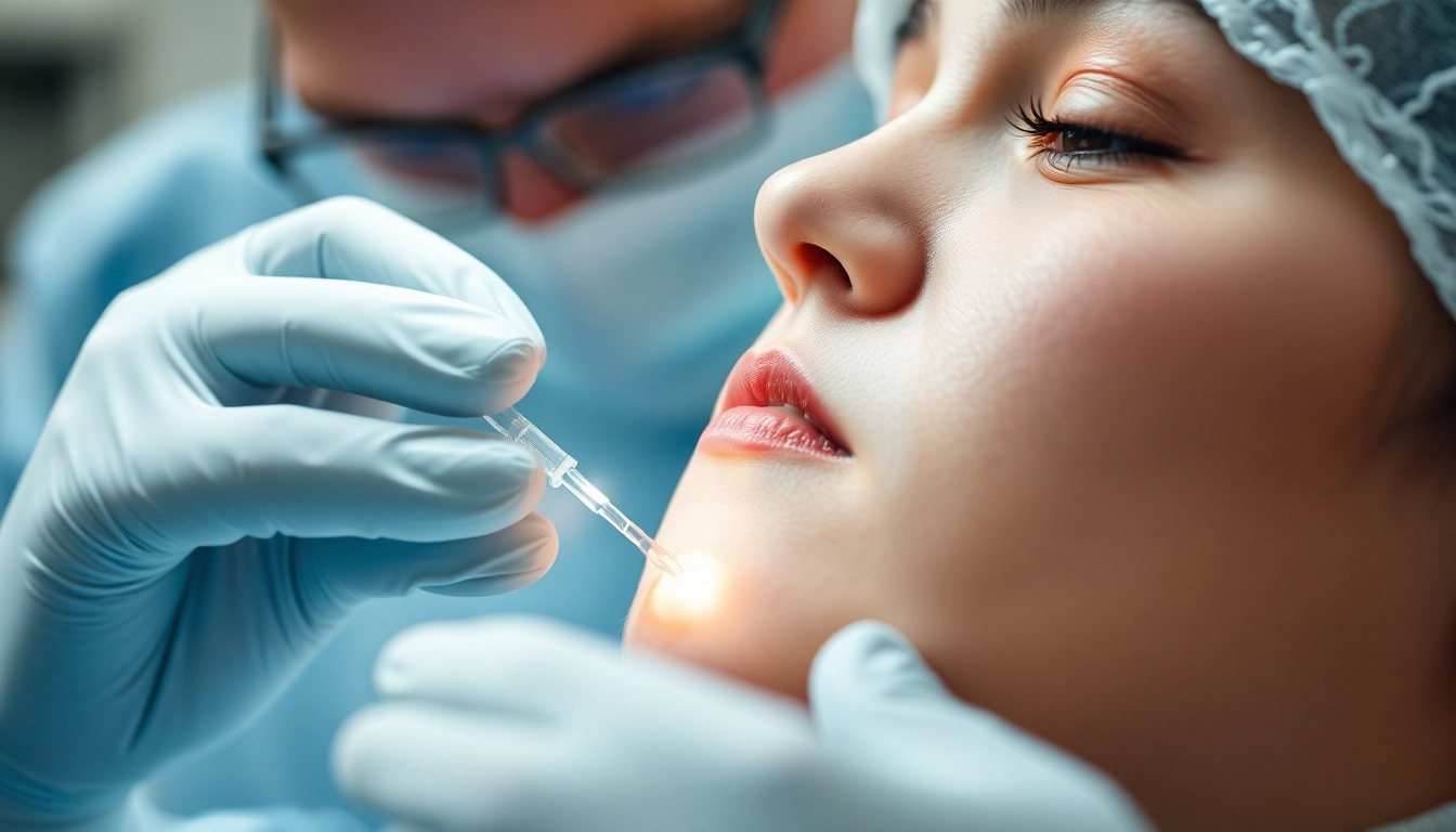 Fettwegspritze Zürich: Medical expert administering injection for fat reduction with clarity and care.