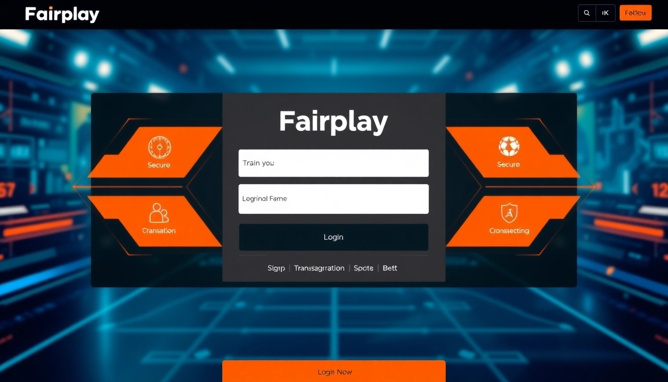 Fairplay login portal with modern design and vibrant colors, facilitating secure sports betting in India.