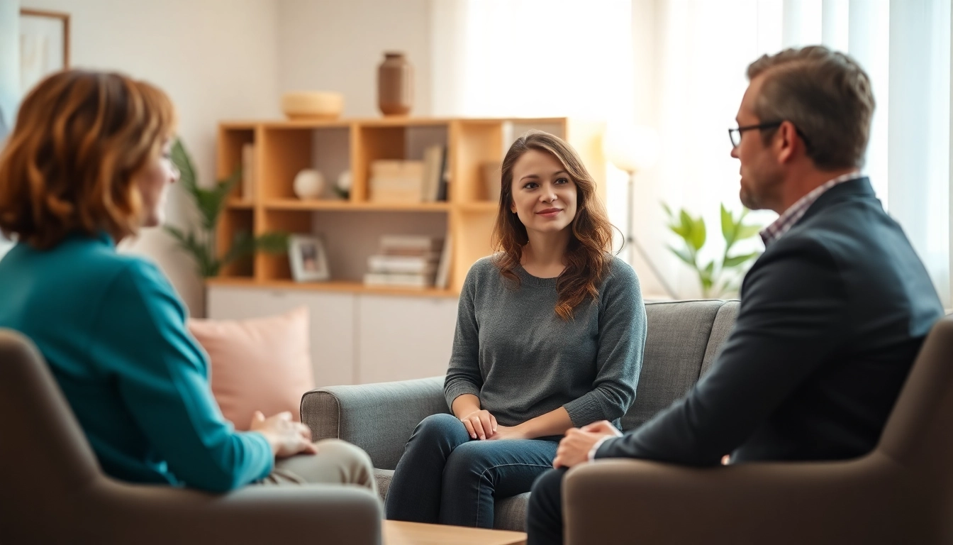 Professional Terapia par Lublin session with couple in a comfortable, welcoming environment, promoting relationship healing.