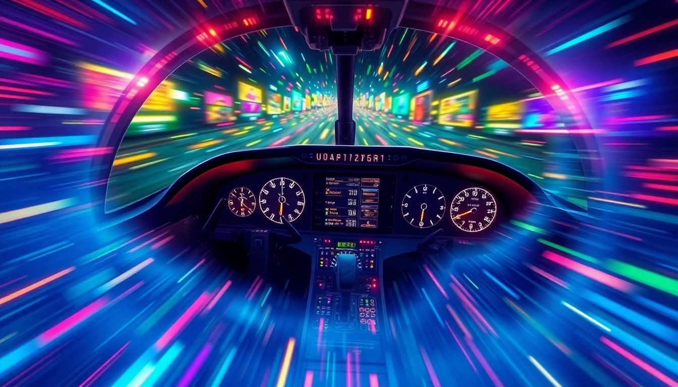 Aviator Game Login: Engaging cockpit view with digital flight gauges and vibrant gaming elements for easy access.