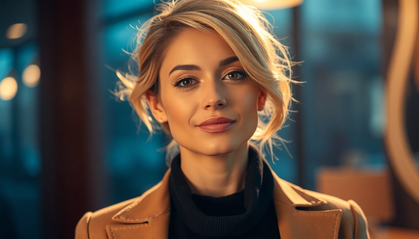 Professional profile photo with inviting expression and stylish appearance